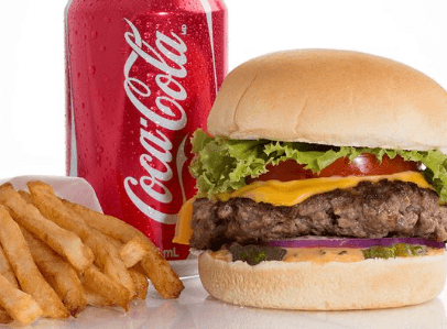 Cheeseburger + Regular Fries + Can Pop image